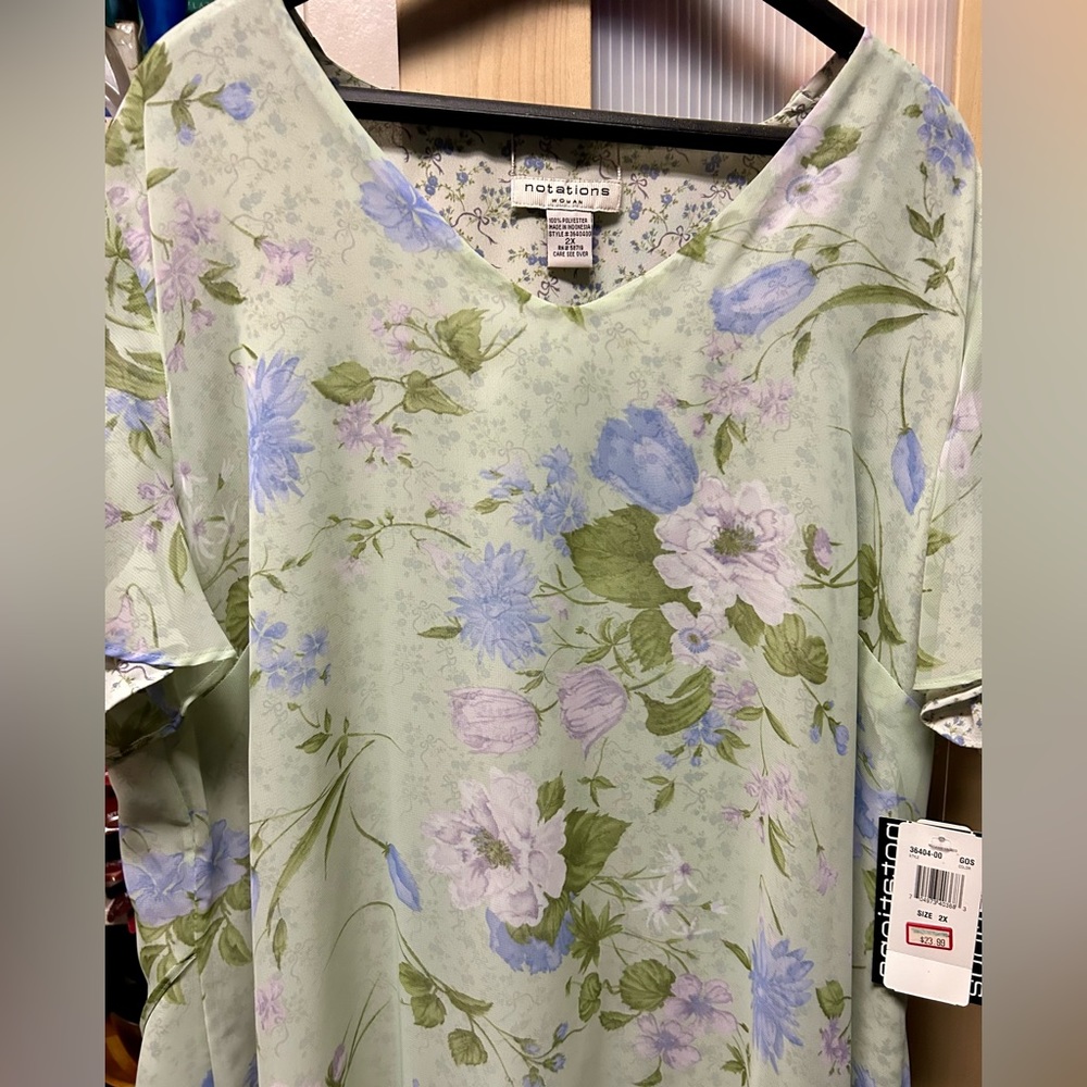 Notations Women’s 2 in 1 Dress Size 2X